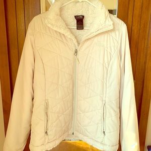 North Face off white coat